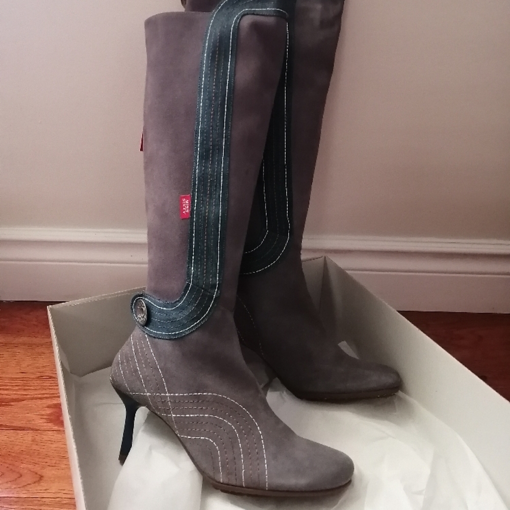 Miss Sixty Grey Heeled Boots - Picture 2 of 10